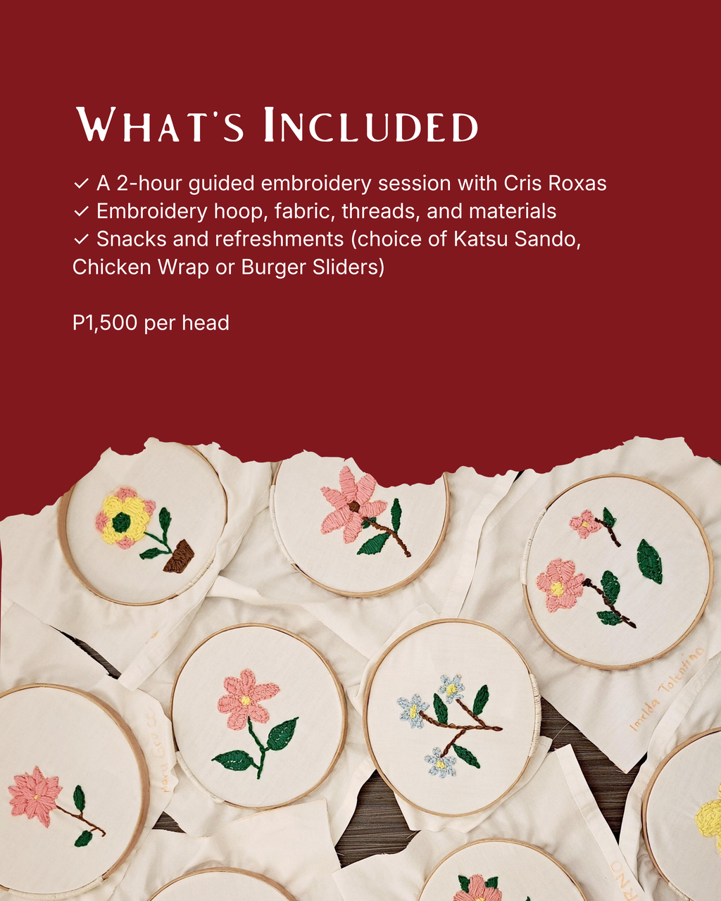 Tea & Threads Embroidery Workshop