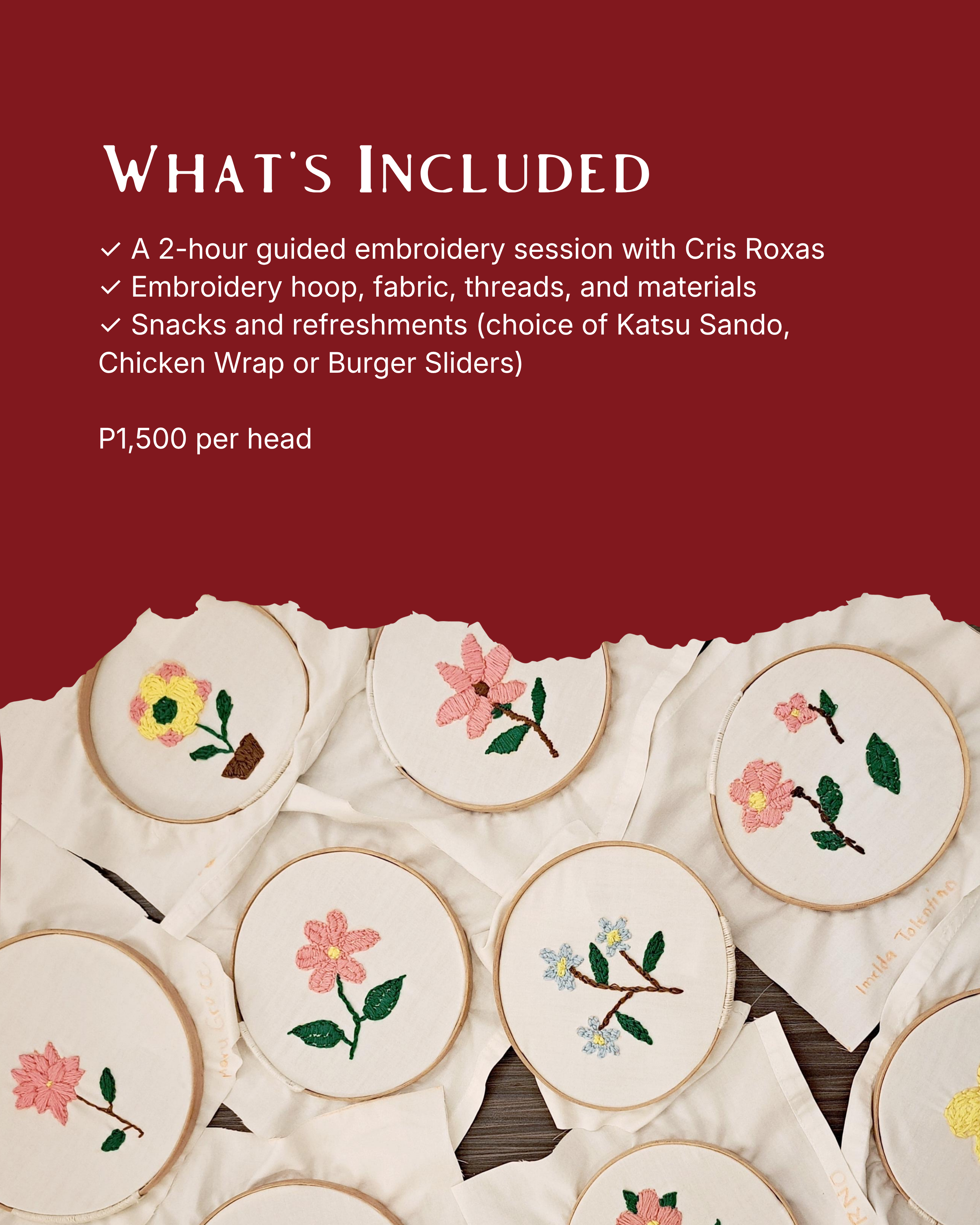 Tea & Threads Embroidery Workshop